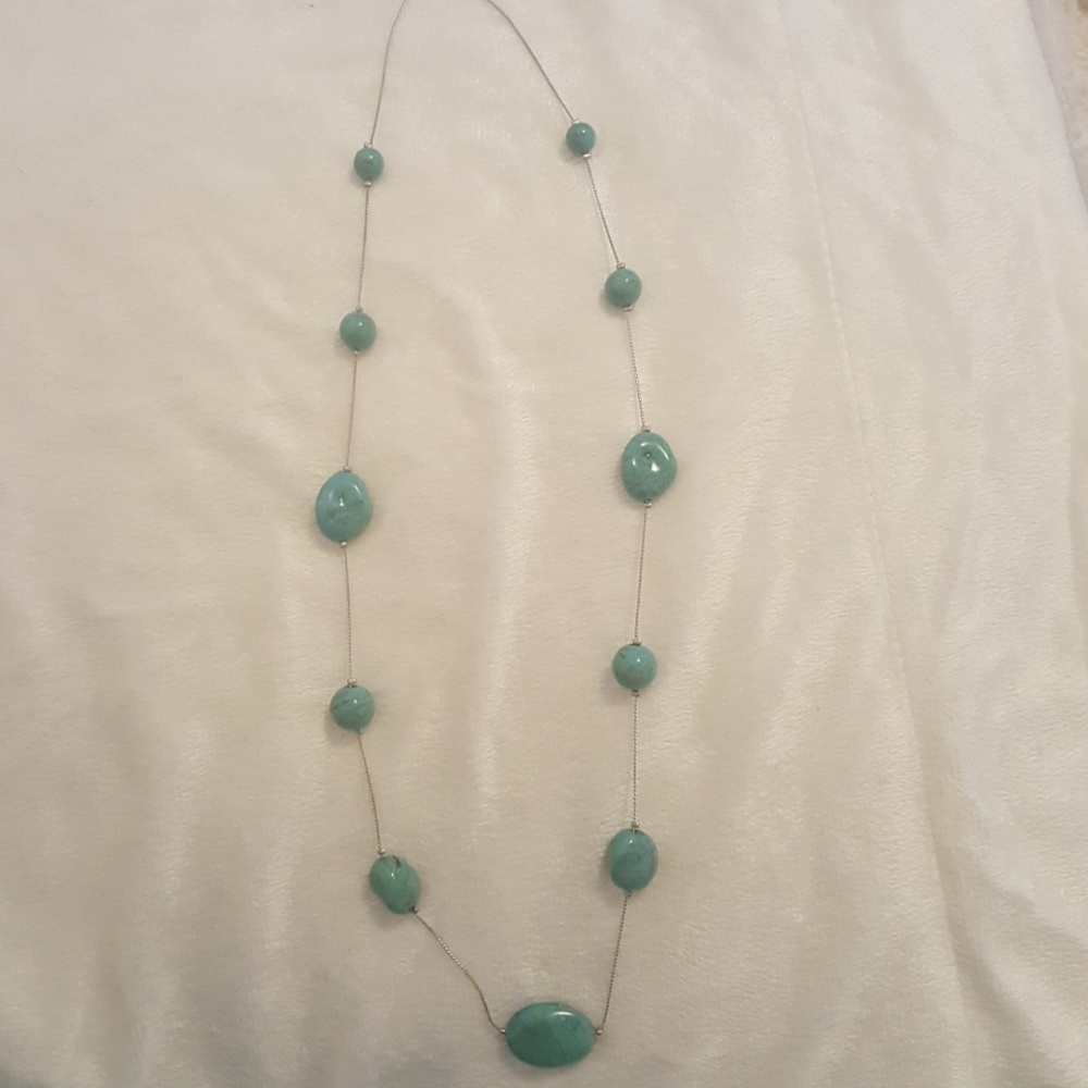 Beautiful aqua stone necklace